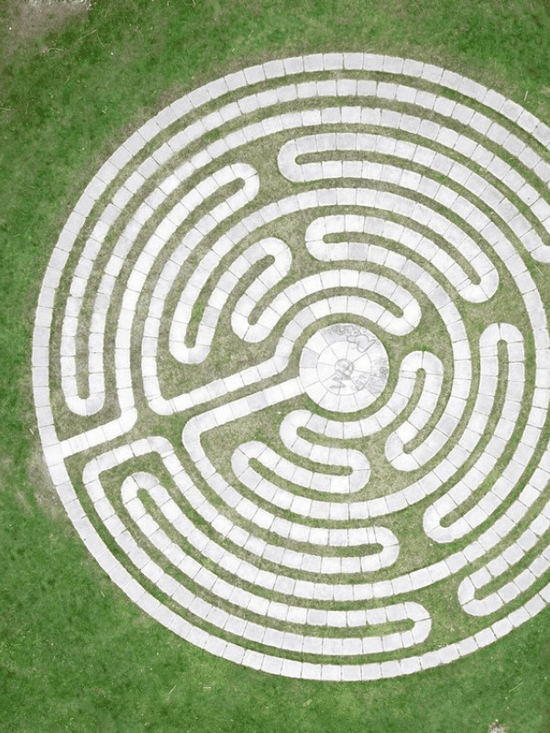 Ariel view of The Labyrinth at LEAF